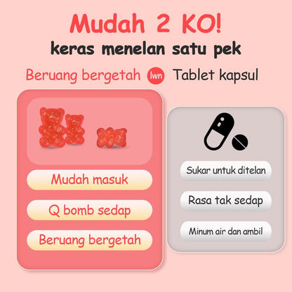 BIYODE® ACV+ Gummies – Cuka Epal 5000mg + Vitamin B9 & B12 (60 Biji)