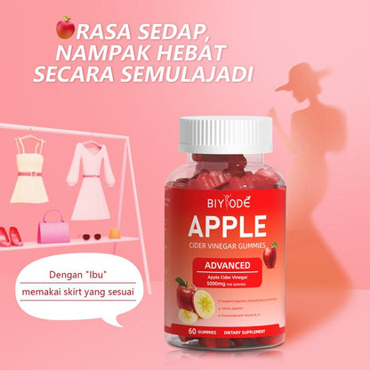 BIYODE® ACV+ Gummies – Cuka Epal 5000mg + Vitamin B9 & B12 (60 Biji)